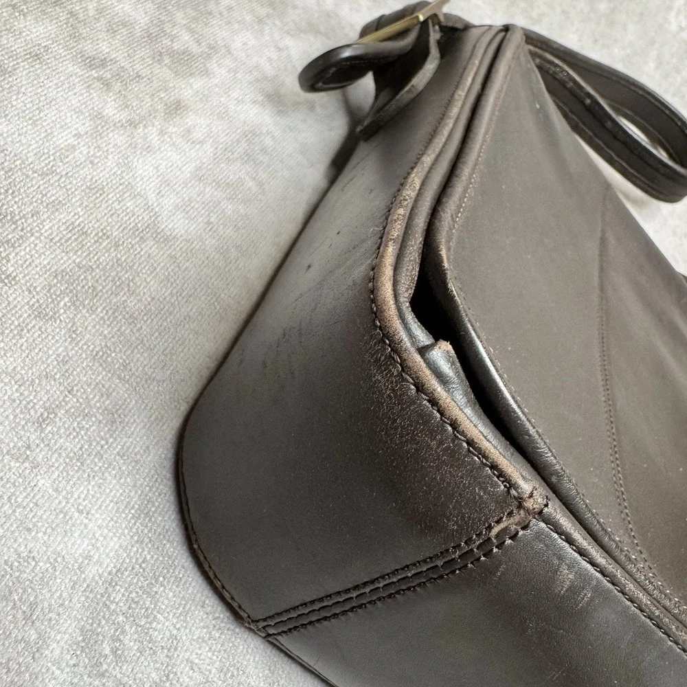 COACH 30310 Brown Leather Men's Briefcase Messenger Bag Shoulder Strap